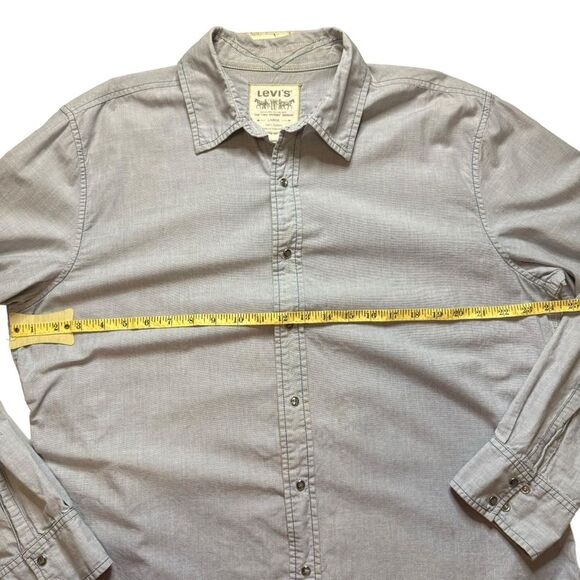 Levi's Men's Western Pearl Snap Chambray Long Sleeve Shirt Size Large - Picture 8 of 10